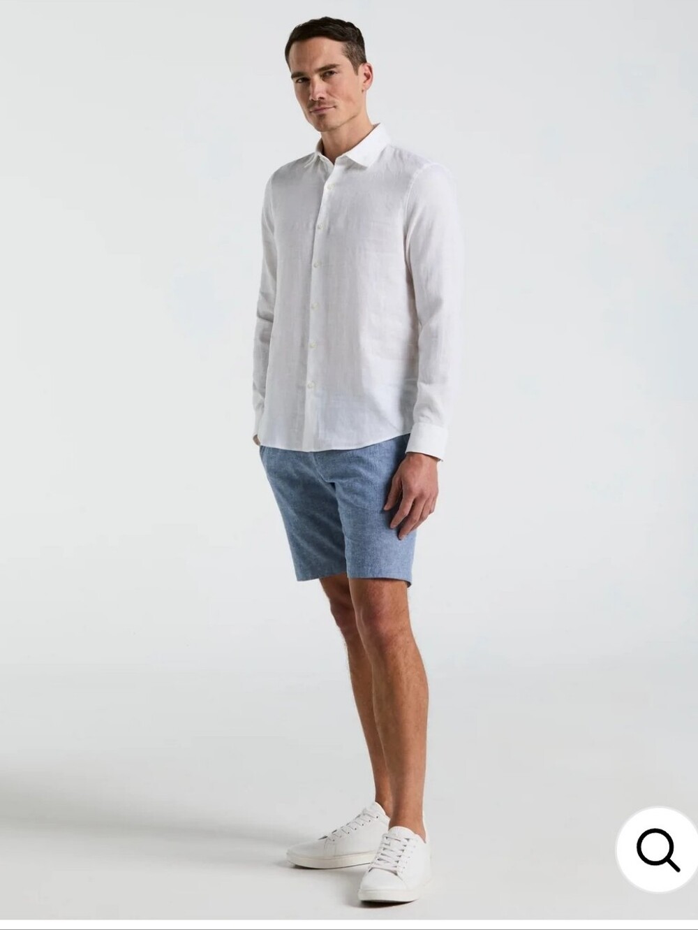 Perry Ellis Linen Blend Long Sleeve Shirt